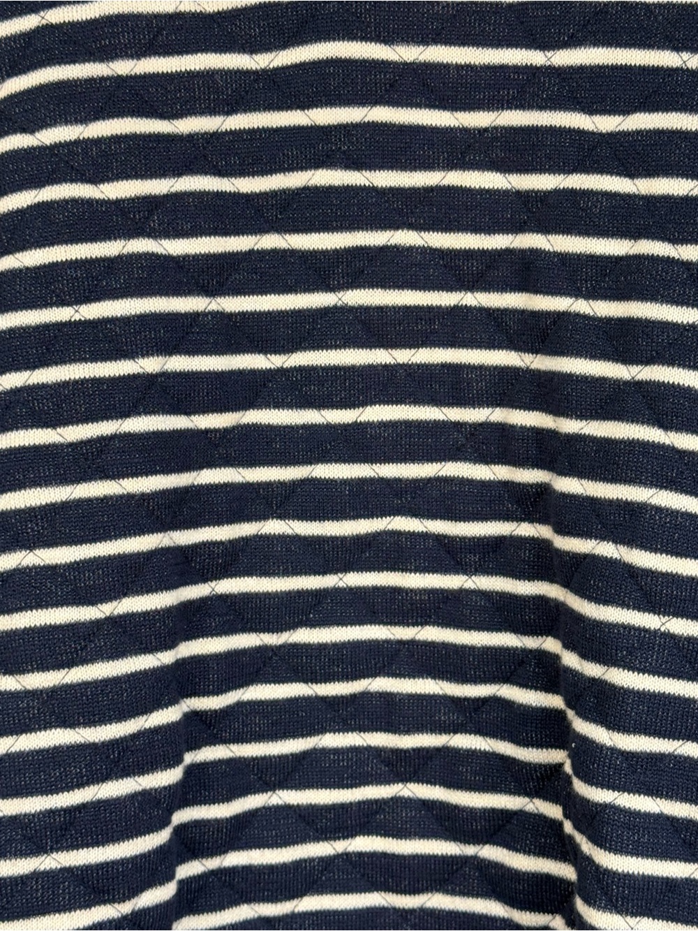 Madewell Quilted Studio Mockneck Sweatshirt Stripe Navy XL - Picture 3 of 6